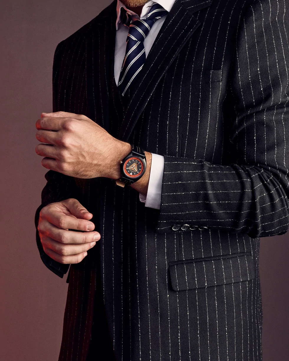 Tony Stark '63 Black Dial Leather Strap AW2075-05W | CITIZEN